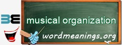 WordMeaning blackboard for musical organization